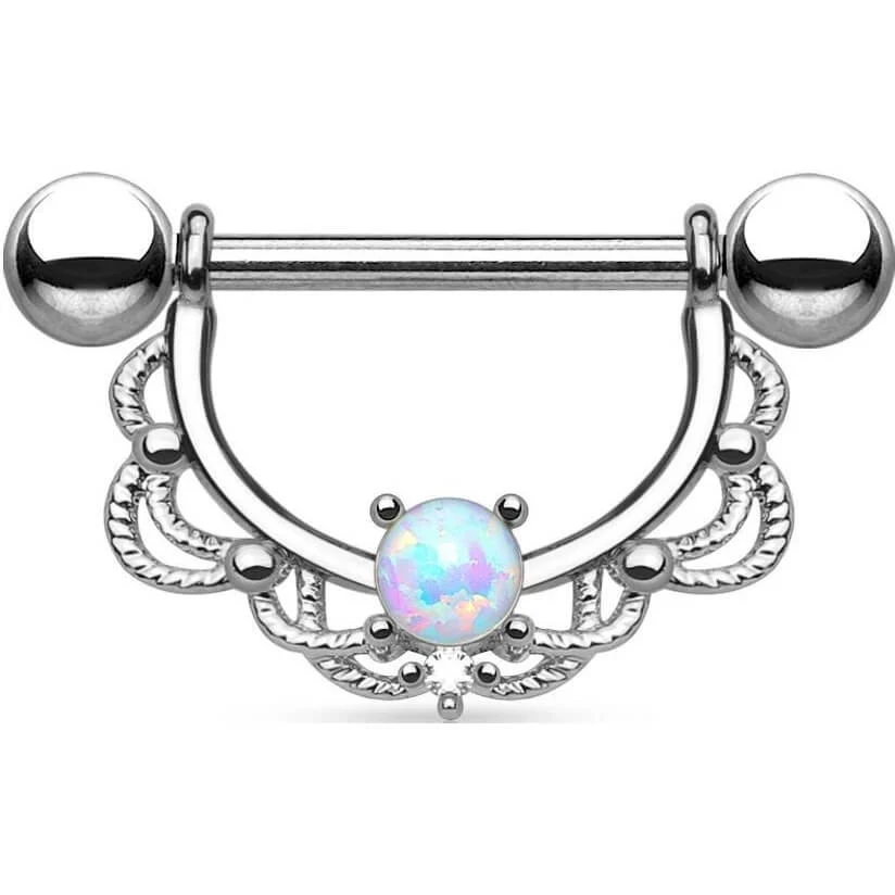 Nipple Piercing Wreath dangle Opal