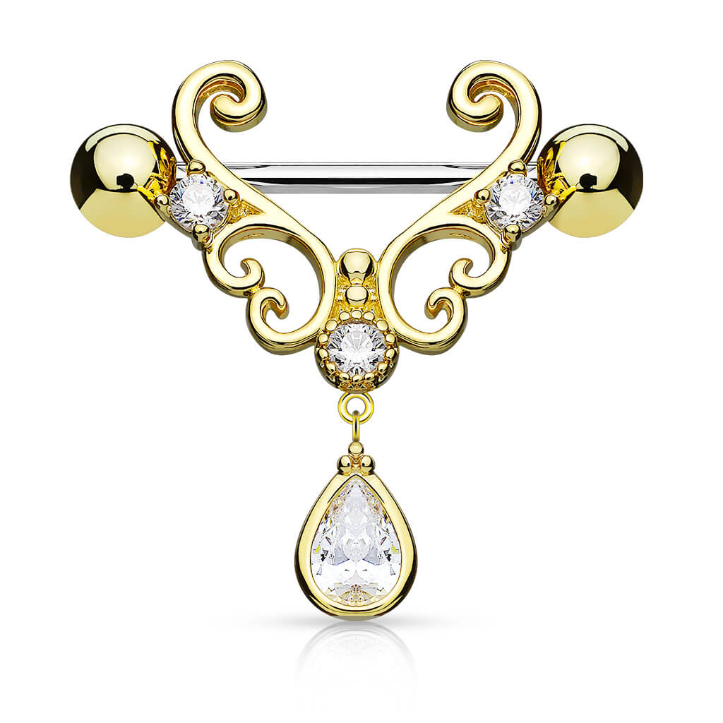 Nipple Piercing Heart Zirconia - Image 3