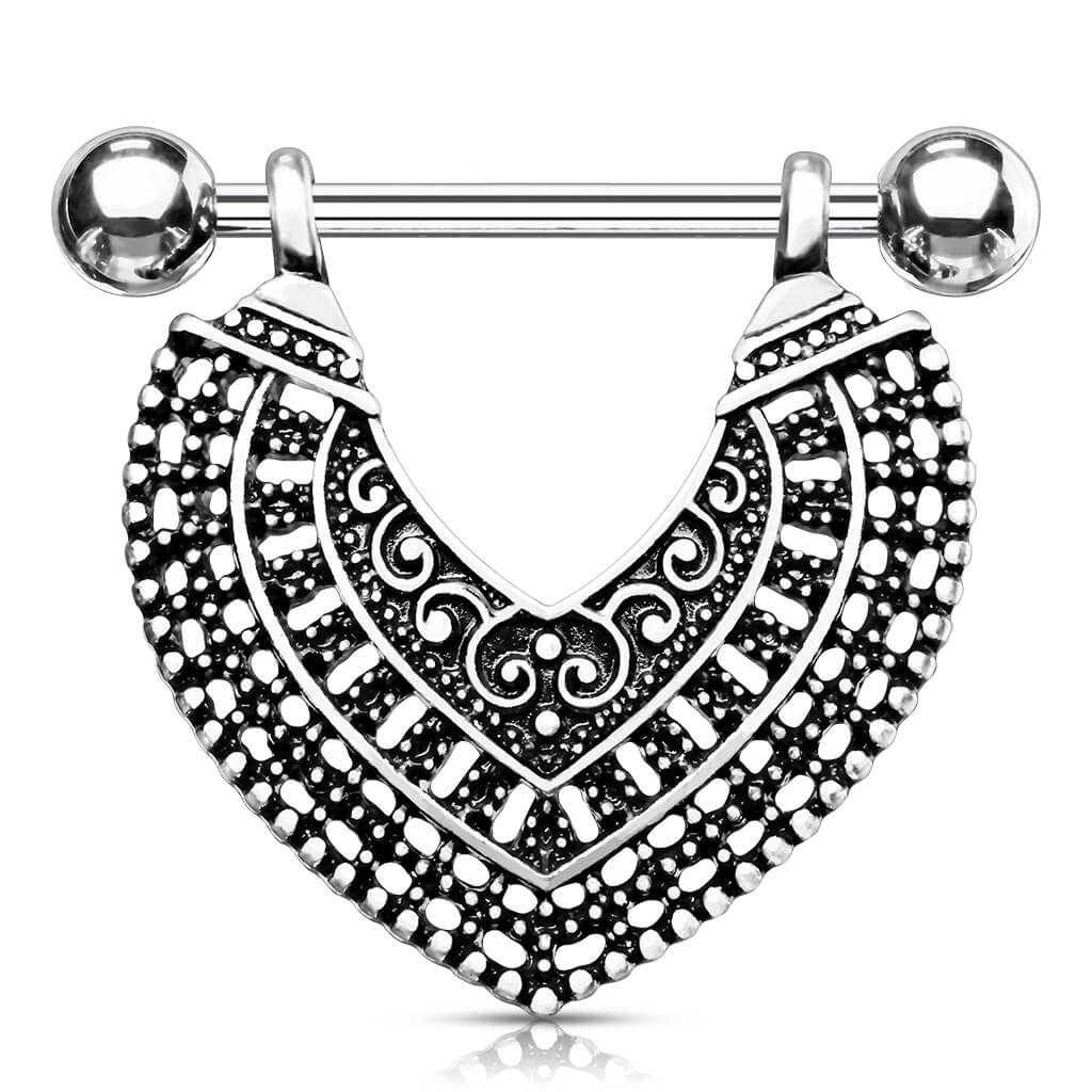 Nipple Piercing Heart dangle Gold Silver - Image 6
