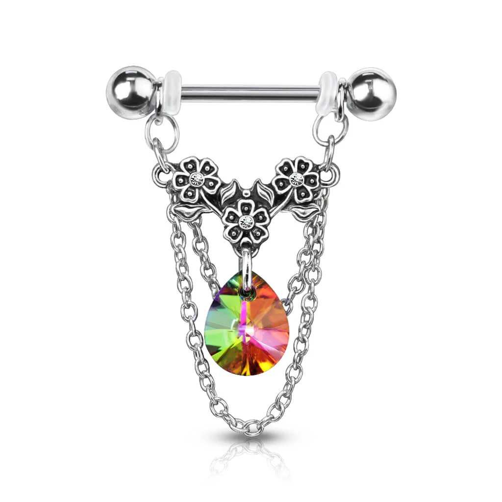 Nipple Piercing Chains dangle Zirconia - Image 7