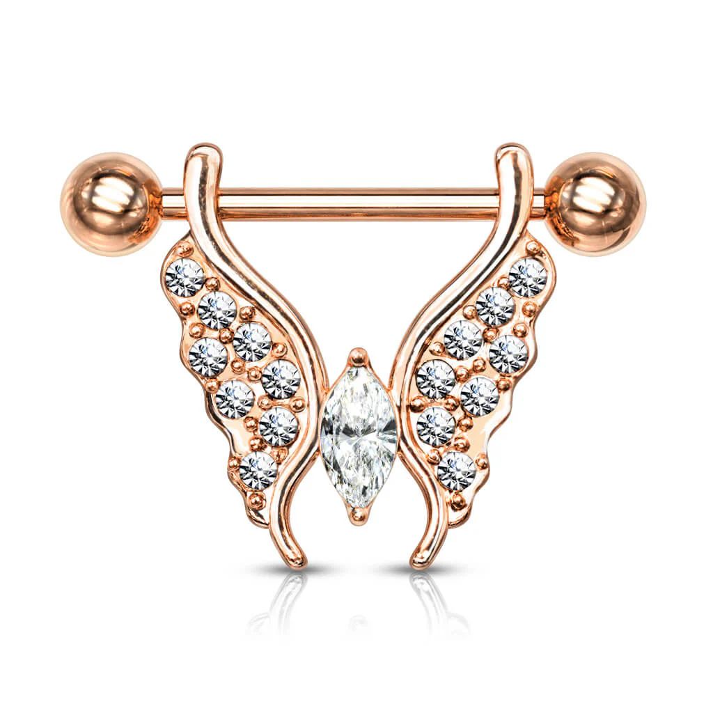 Nipple Piercing Butterfly Zirconia - Image 8