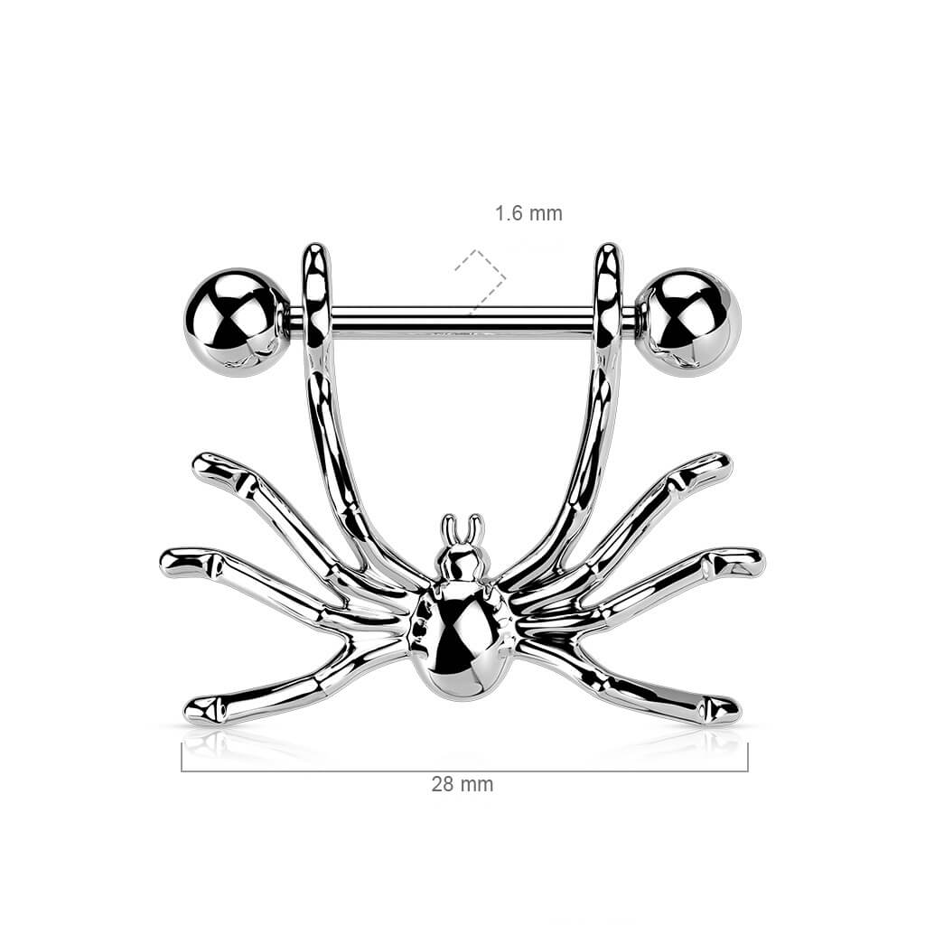 Nipple Piercing Spider Silver - Image 3