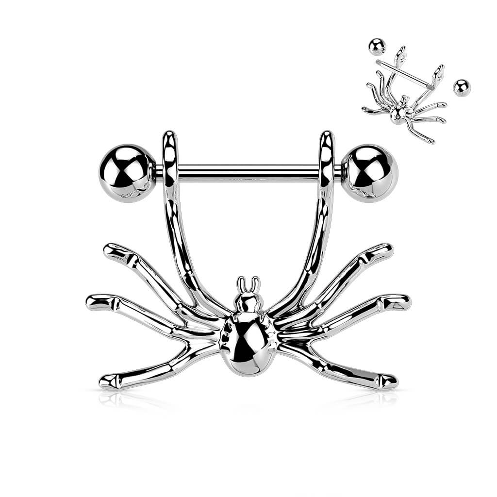Nipple Piercing Spider Silver - Image 5