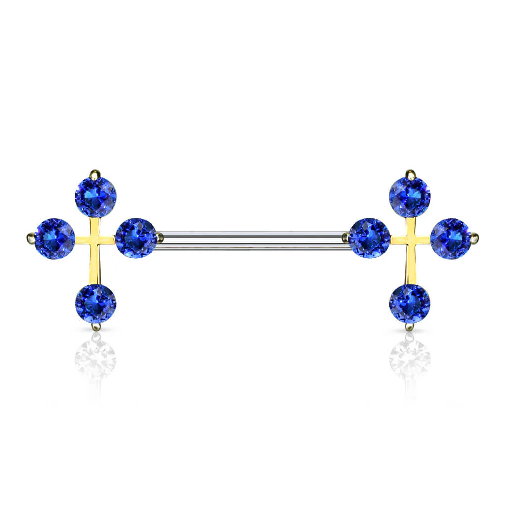 Nipple Piercing Cross Zirconia - Image 4