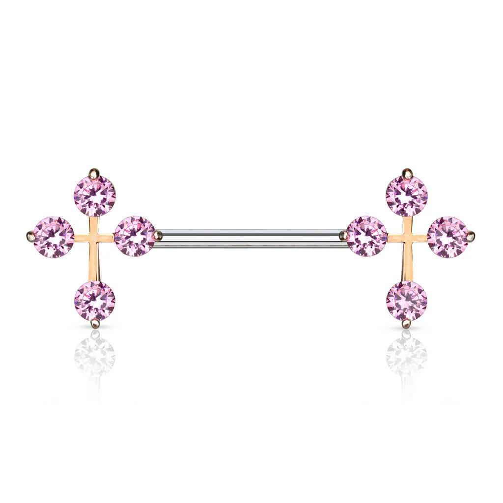 Nipple Piercing Cross Zirconia - Image 9