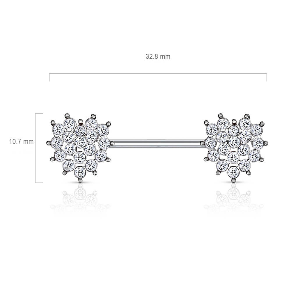 Nipple Piercing Heart Zirconia - Image 3
