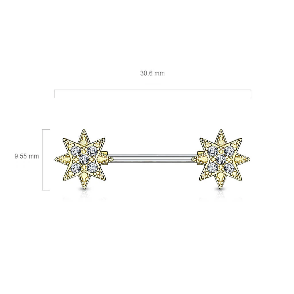 Nipple Piercing Star Zirconia - Image 3