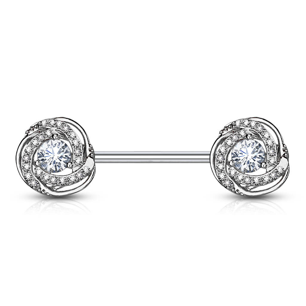 Nipple Piercing Rose Zirconia - Image 2