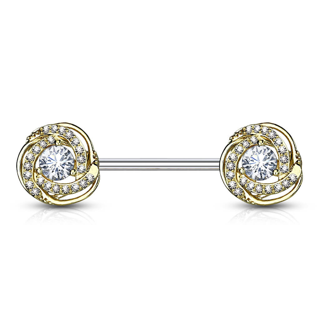 Nipple Piercing Rose Zirconia - Image 4