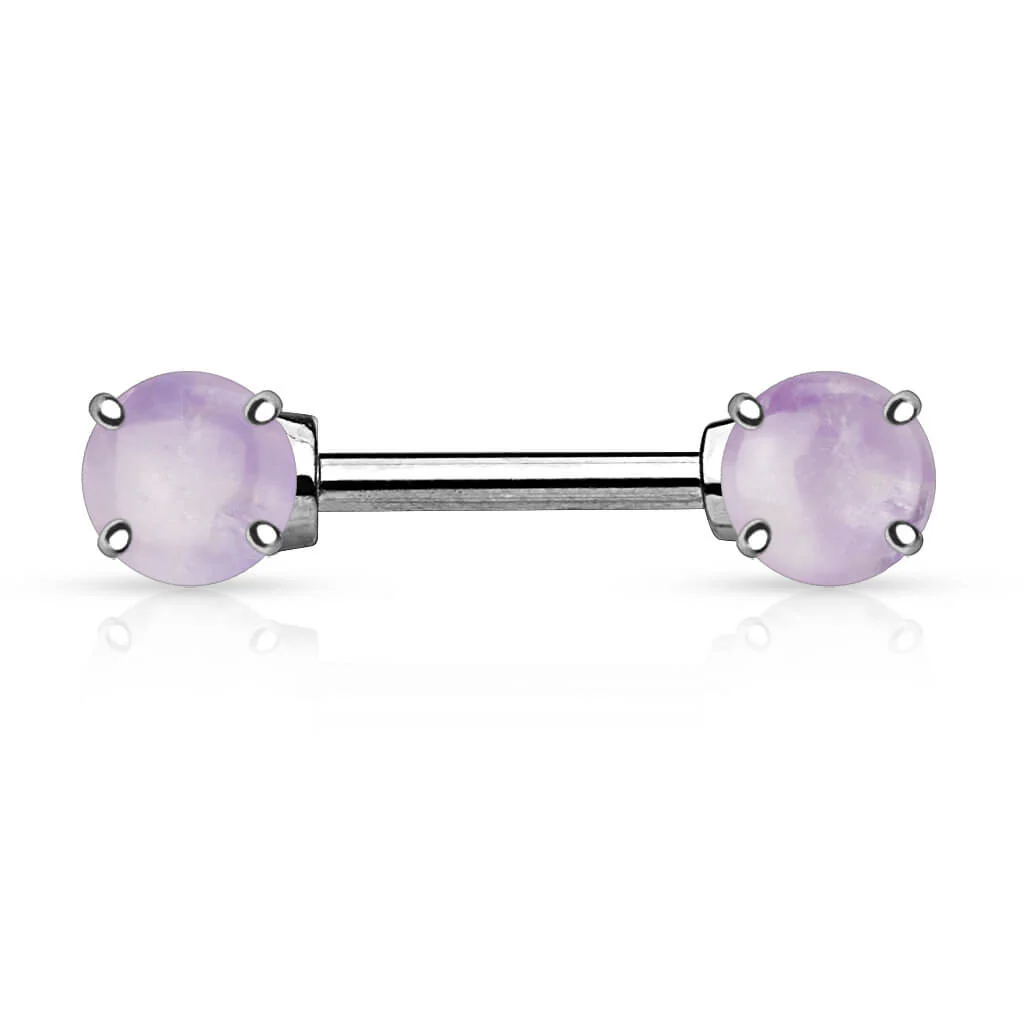 Nipple Piercing Semi-Precious Stones Silver - Image 2