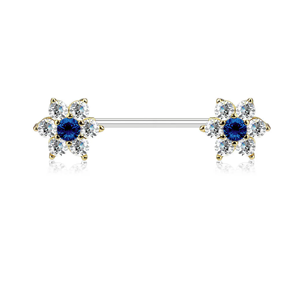 Nipple Piercing Flower Zirconia - Image 6