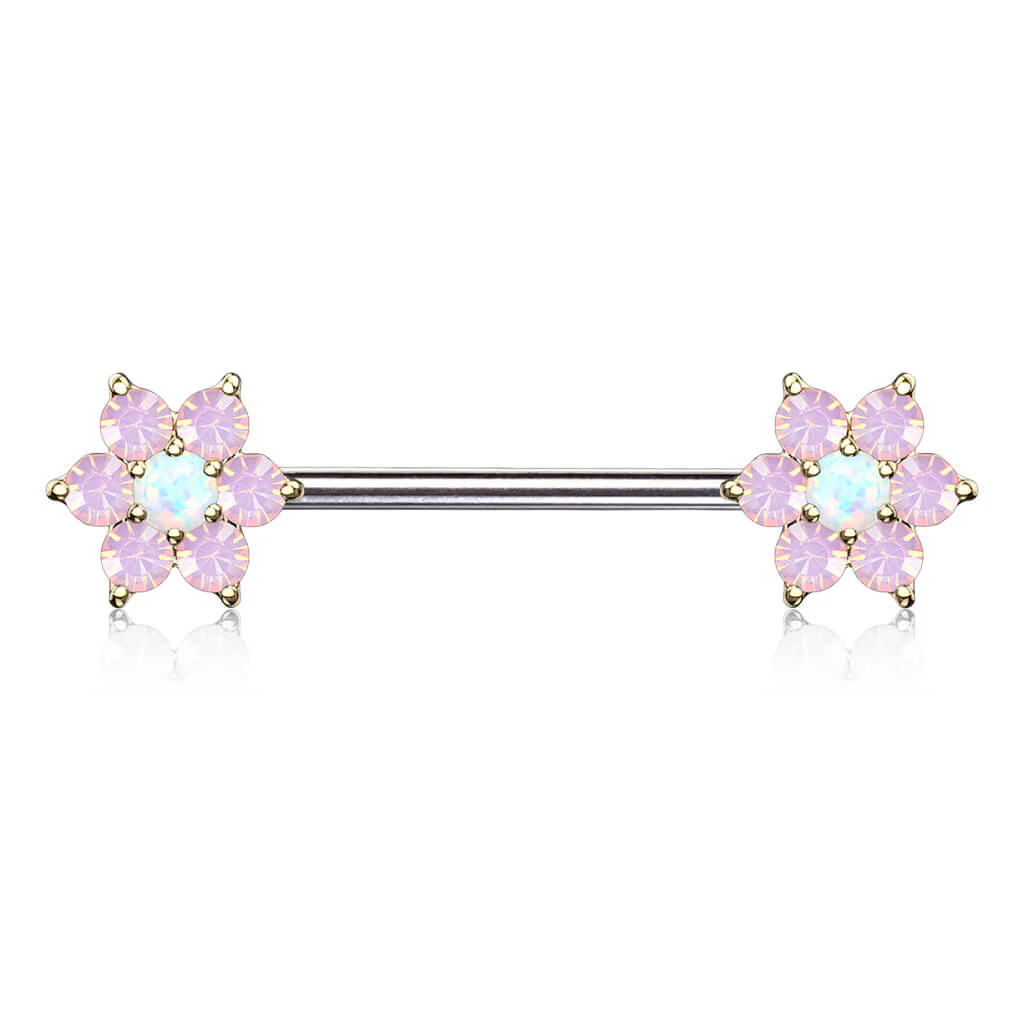 Nipple Piercing Flower Opal - Image 4