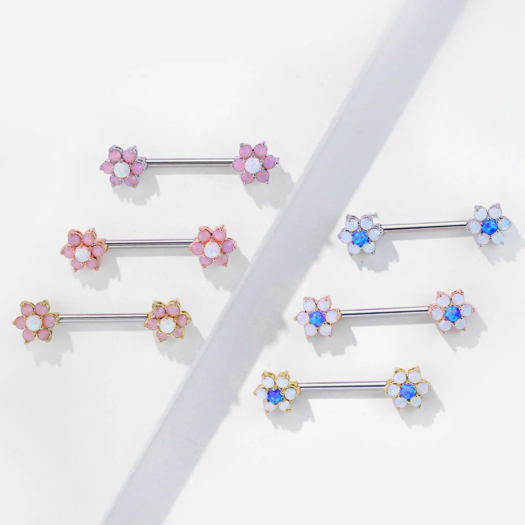 Nipple Piercing Flower Opal - Image 7