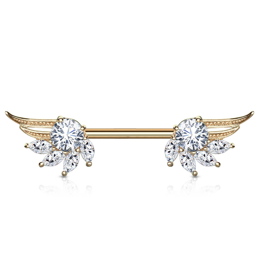 Nipple Piercing Angel Wings Zirconia - Image 10