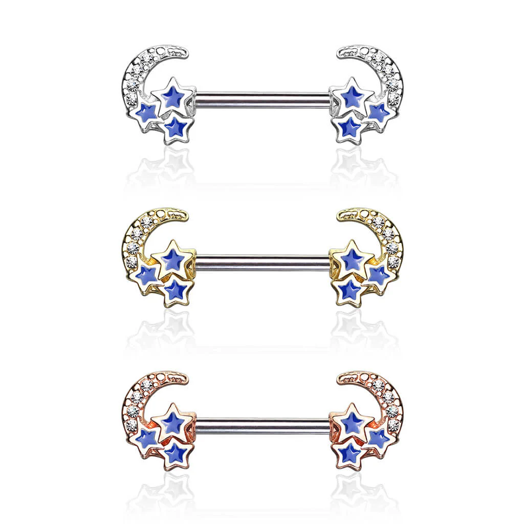 Nipple Piercing Moon Stars - Image 5
