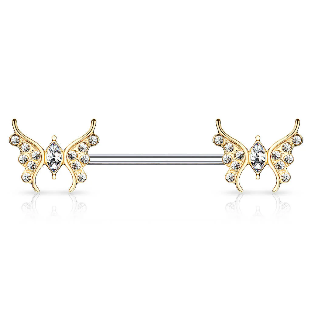 Nipple Piercing Butterfly Zirconia - Image 6