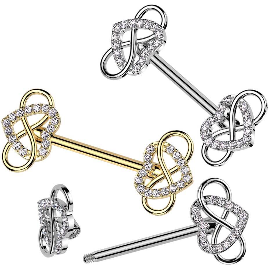 Barbell hollow heart and infinity - Image 3