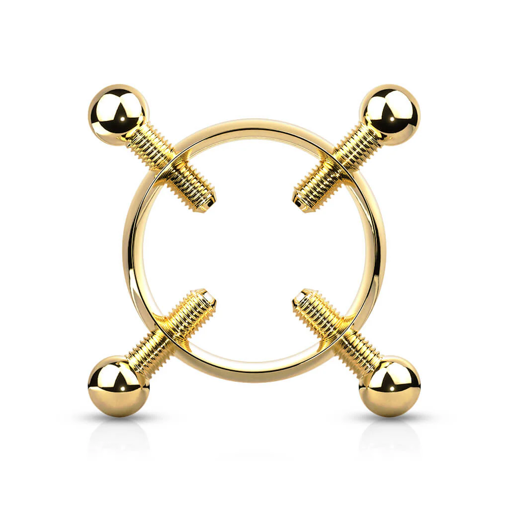 Fake Nipple Piercing Nipple clamp 4 Screws - Image 4