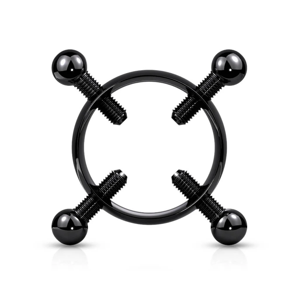 Fake Nipple Piercing Nipple clamp 4 Screws - Image 6