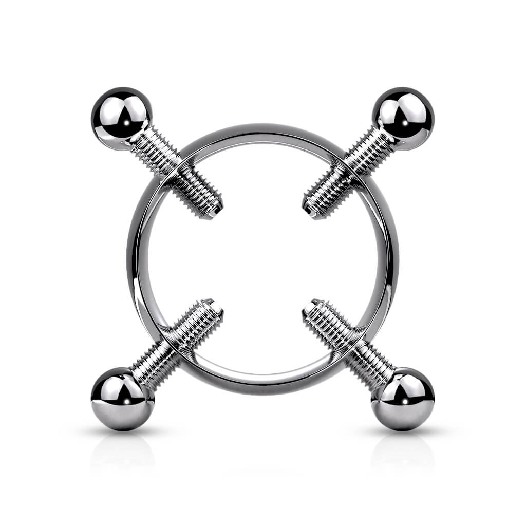 Fake Nipple Piercing Nipple clamp 4 Screws - Image 7