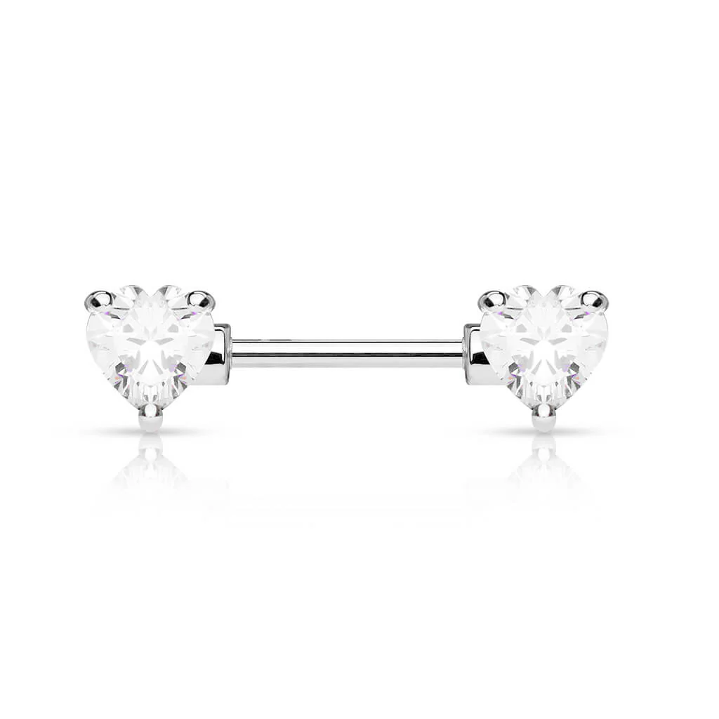 Nipple Piercing Heart Zirconia - Image 2