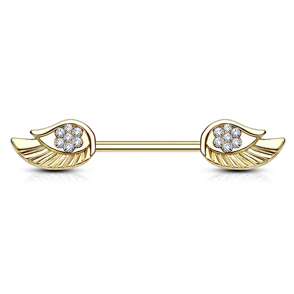 Nipple Piercing Wings Zirconia - Image 3