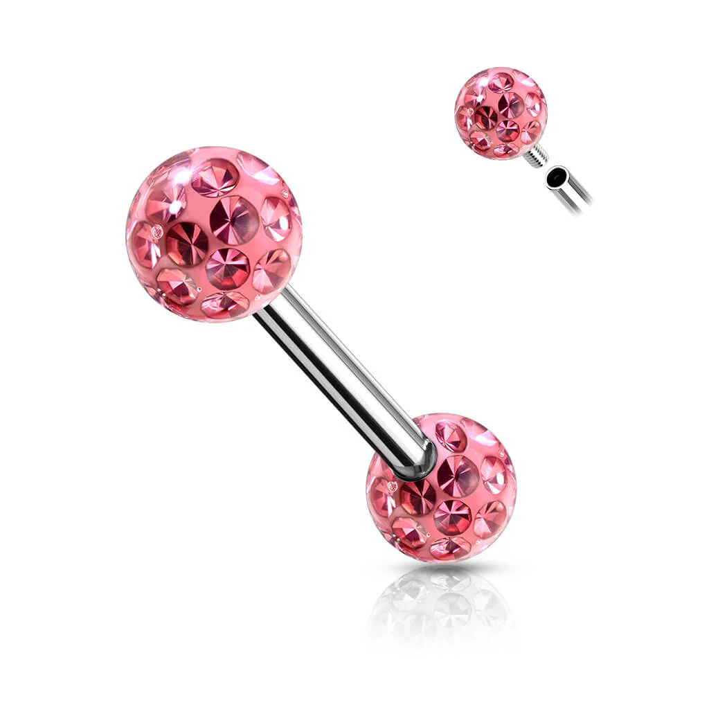 Nipple Piercing Ball Zirconia Internally Threaded - Image 6
