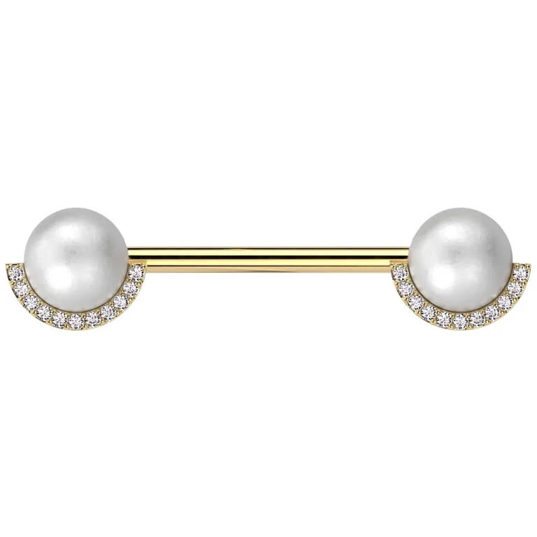 Barbell pearl ball with zirconia - Image 3