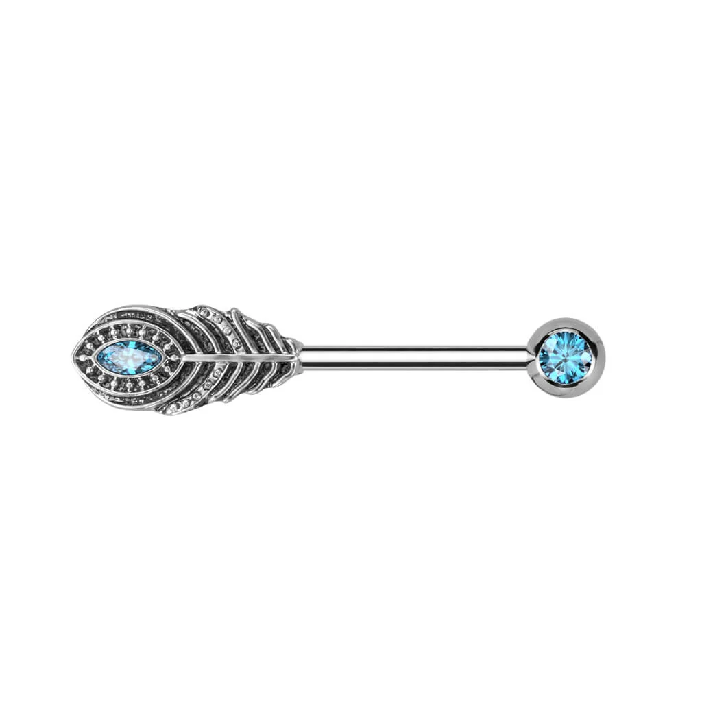 Barbell Feather Zirconia - Image 5