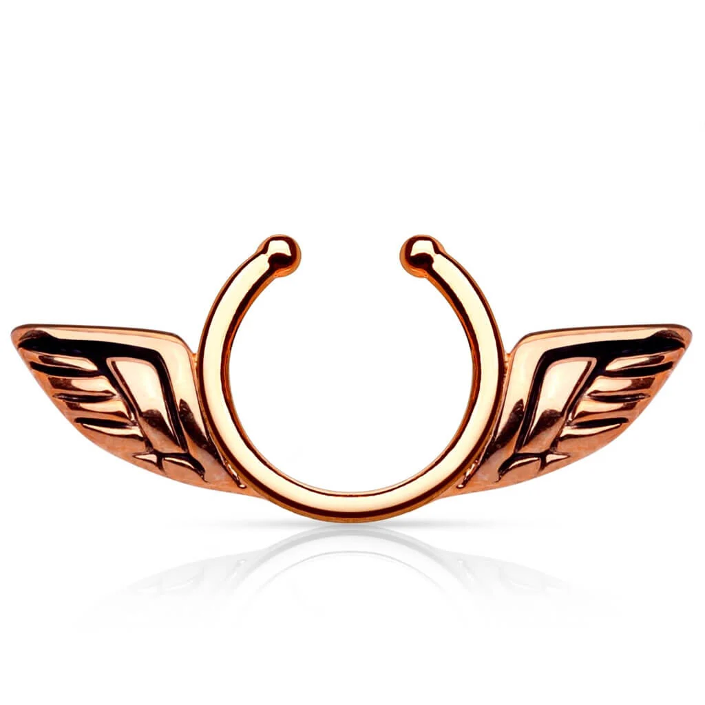 Fake Nipple Piercing Angel Wings Bendable - Image 3