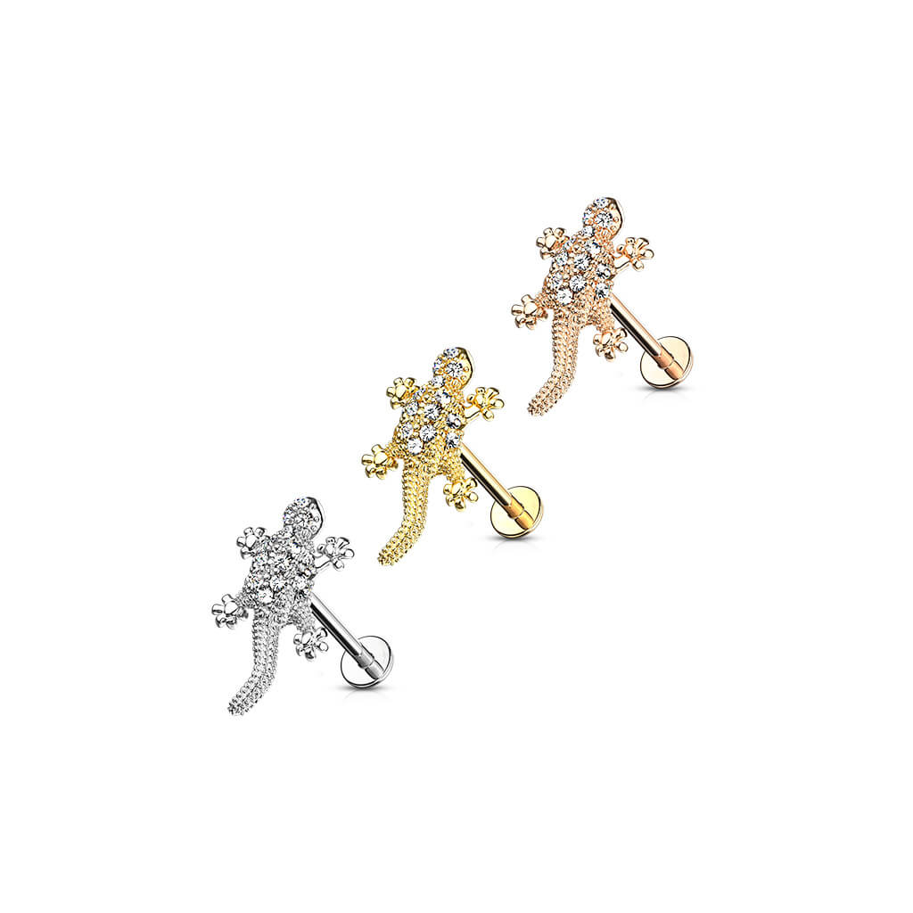Labret Lizard Zirconia Internally Threaded - Image 5