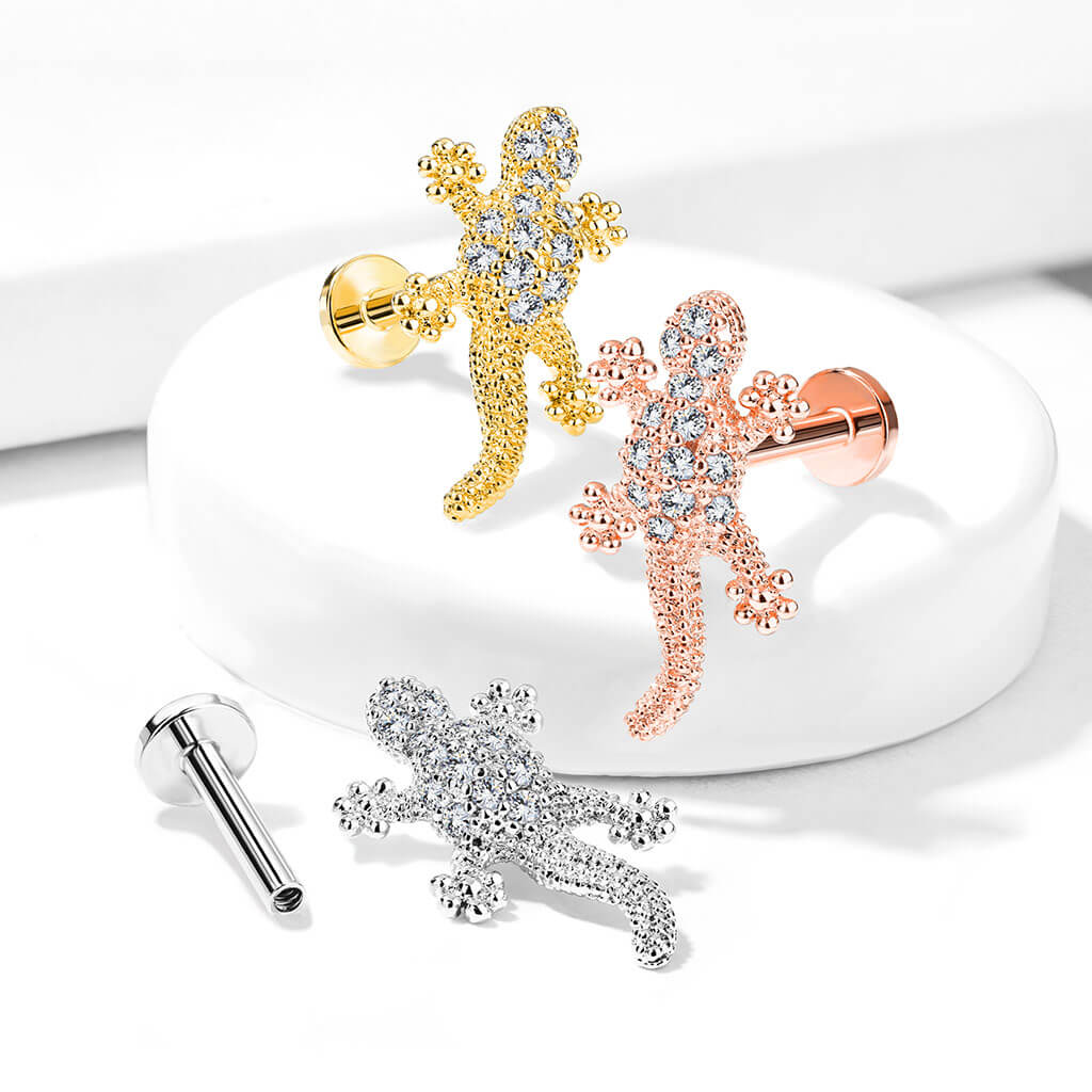 Labret Lizard Zirconia Internally Threaded - Image 8