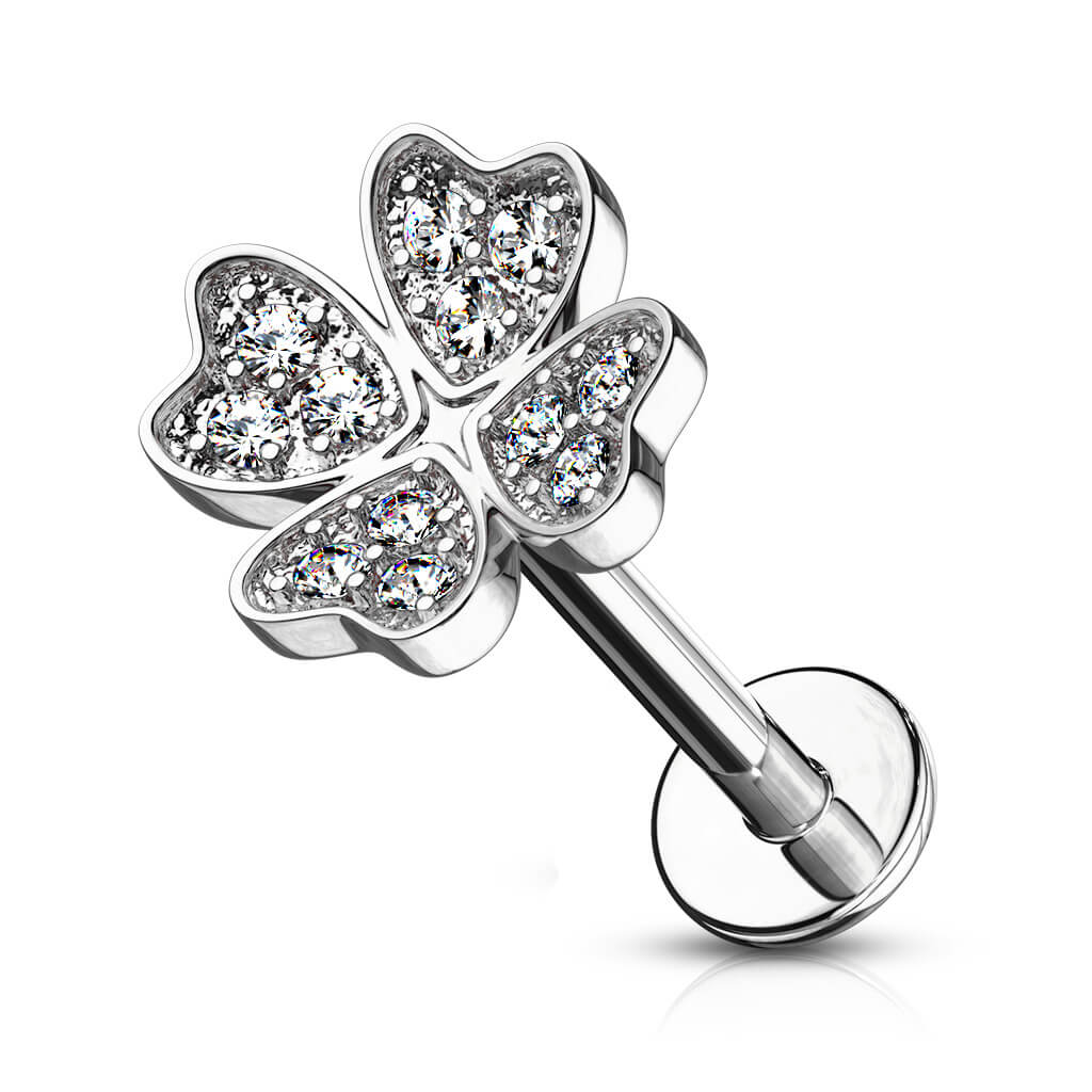 Labret CloverLeaf Zirconia Internally Threaded - Image 2