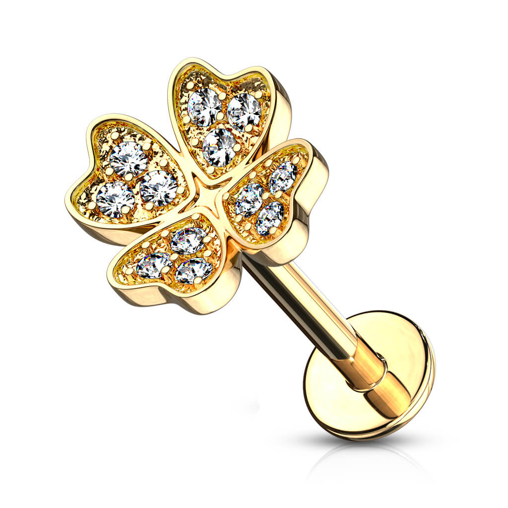 Labret CloverLeaf Zirconia Internally Threaded - Image 4