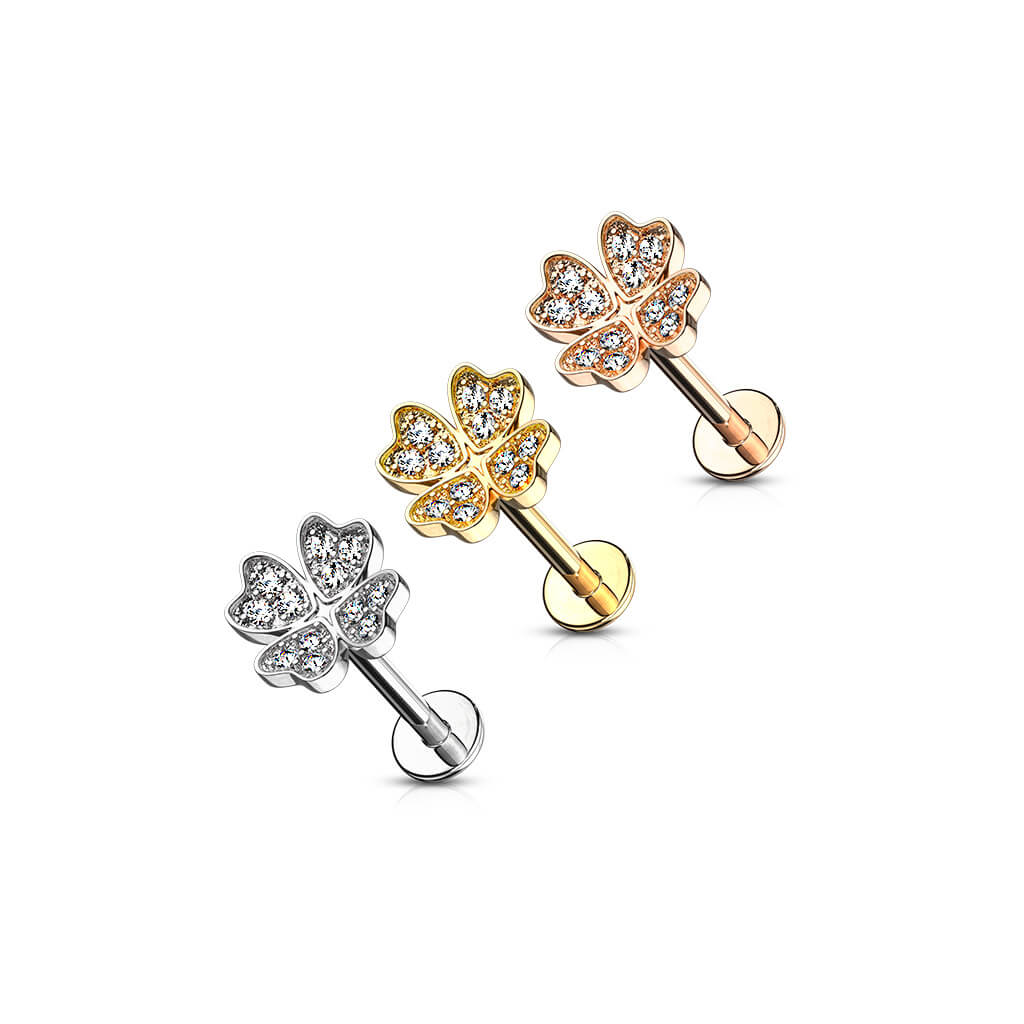 Labret CloverLeaf Zirconia Internally Threaded - Image 5