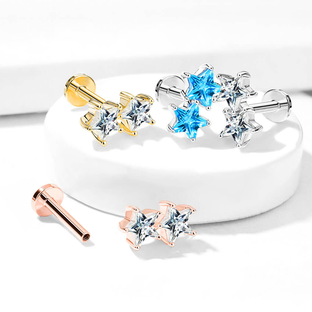 Labret Star Zirconia Internally Threaded - Image 9