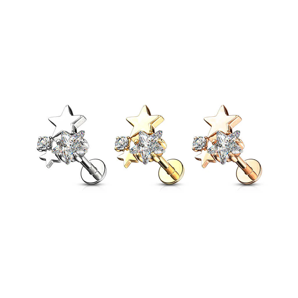 Labret Stars Zirconia Internally Threaded - Image 5