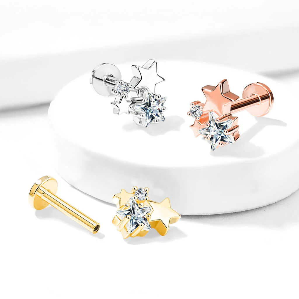 Labret Stars Zirconia Internally Threaded - Image 8