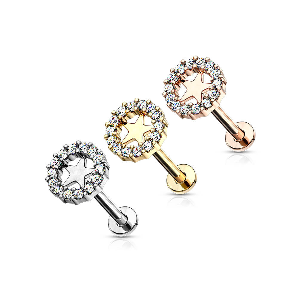 Labret Star Zirconia Internally Threaded - Image 5