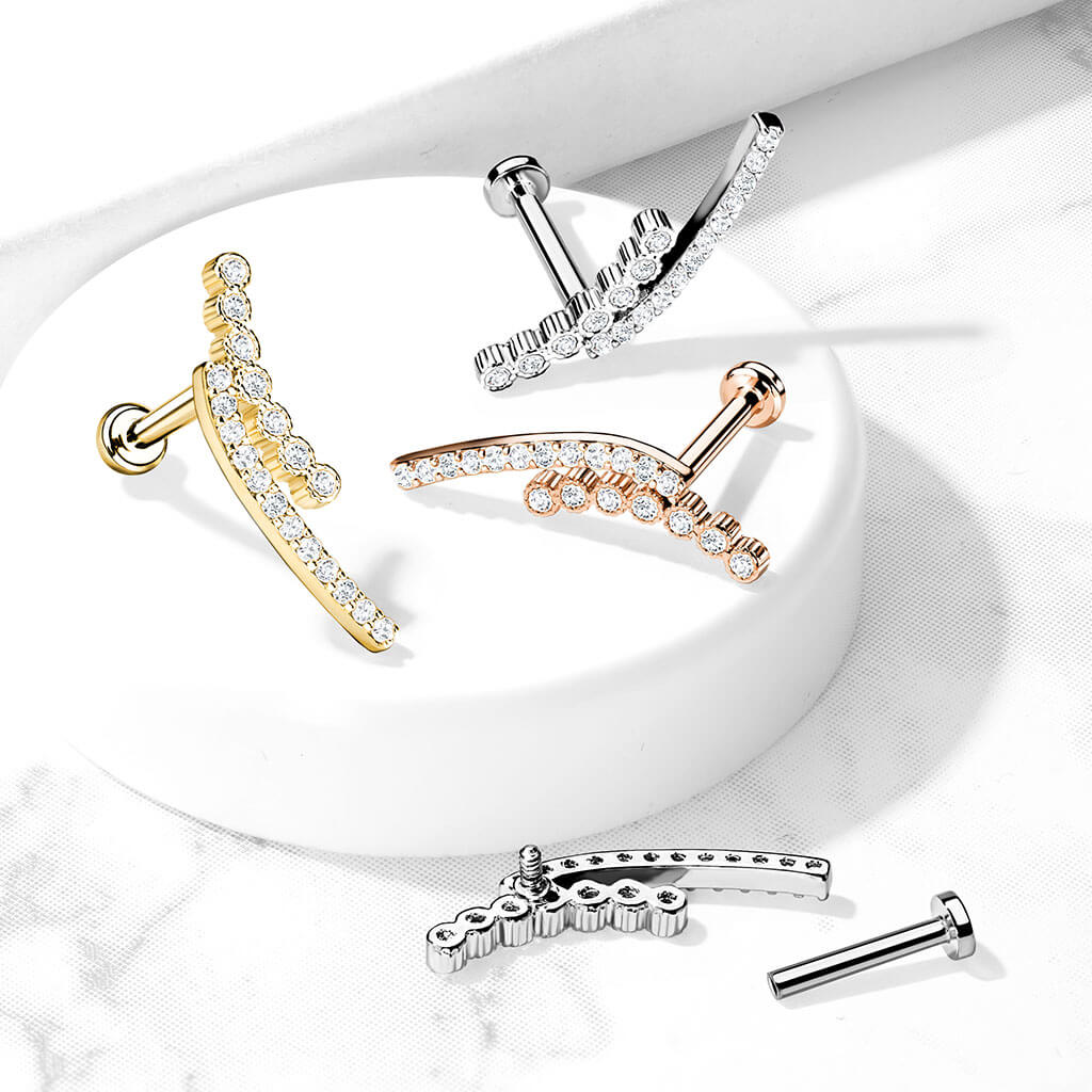 Labret Rod curved Zirconia Internally Threaded - Image 7