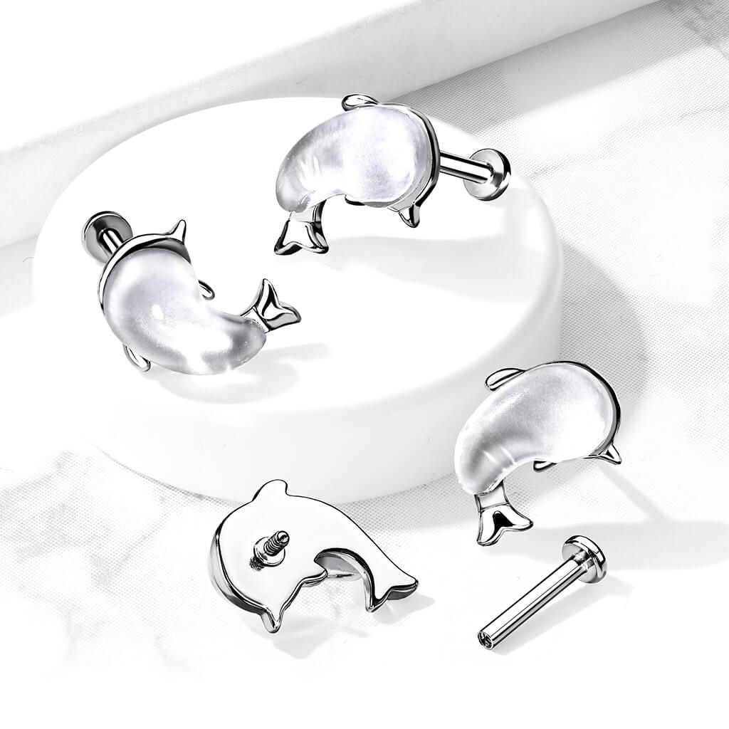 Labret Whale Opal Silver Internally Threaded - Image 4