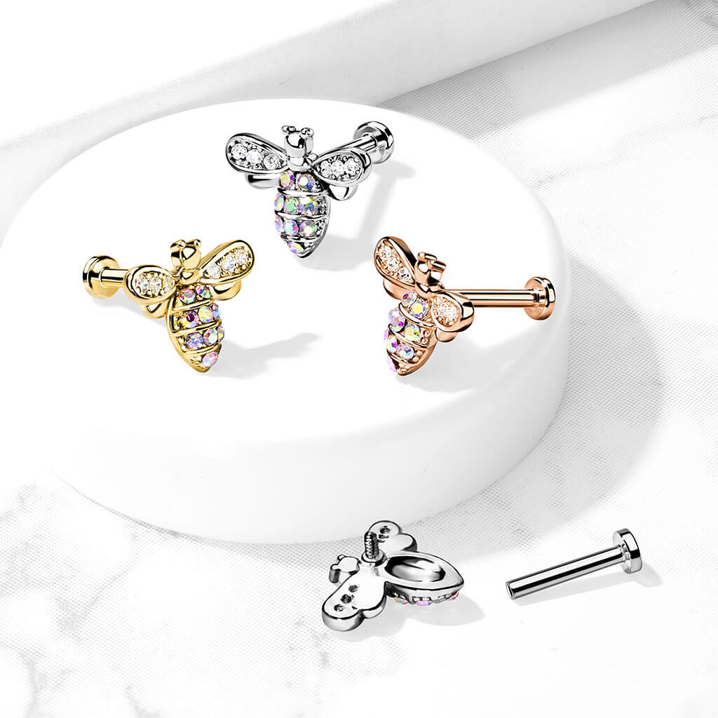 Labret Bee Zirconia Internally Threaded - Image 6