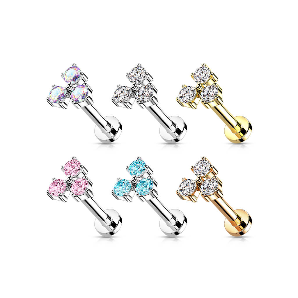 Labret Triangle Zirconia Internally Threaded - Image 5