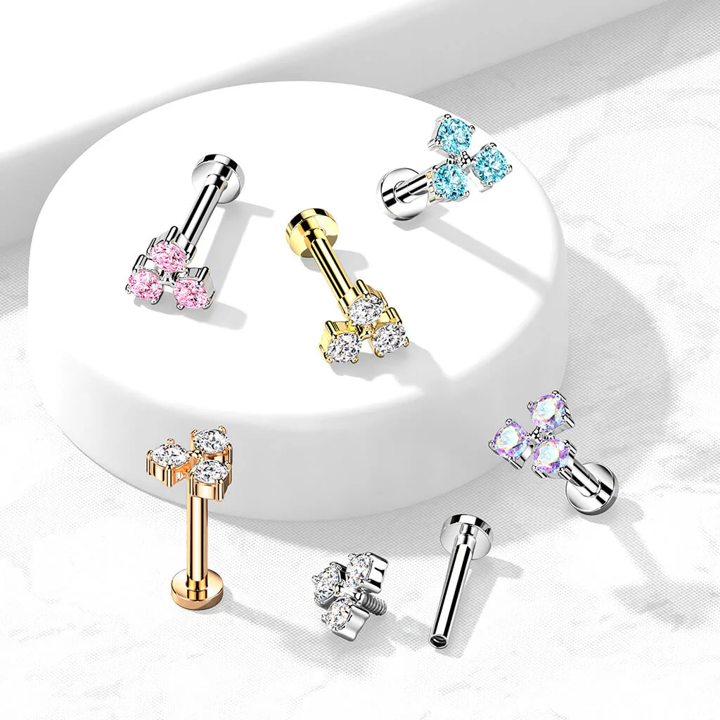 Labret Triangle Zirconia Internally Threaded - Image 7