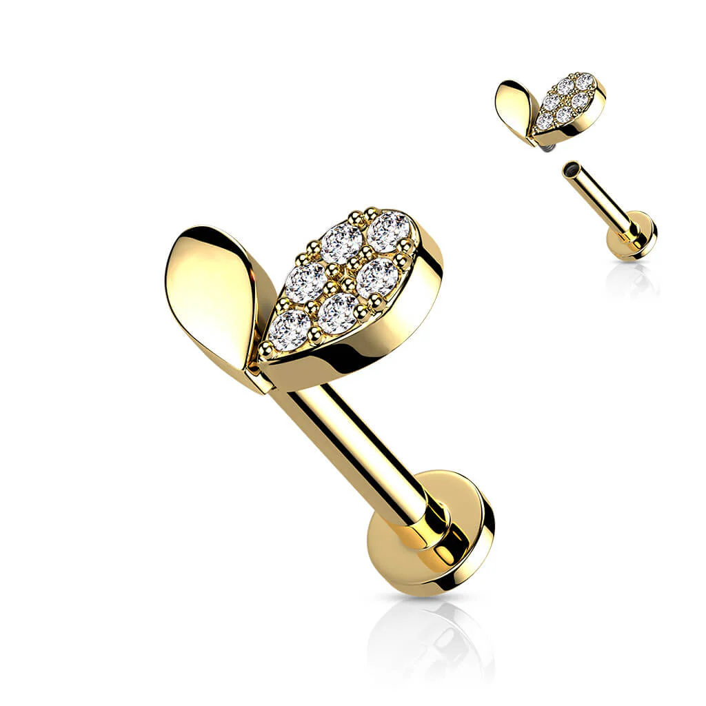 Labret Heart Zirconia Internally Threaded - Image 4
