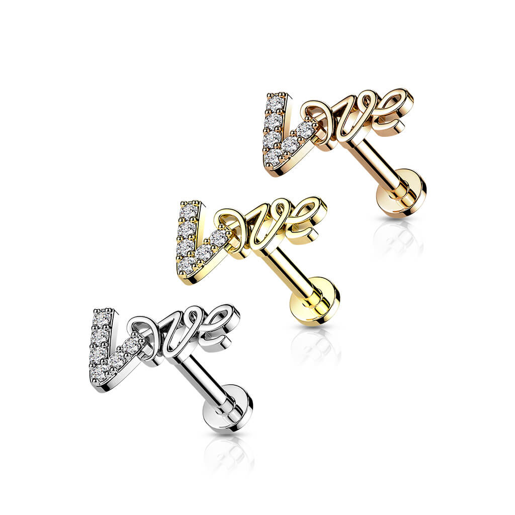 Labret LOVE Zirconia Internally Threaded - Image 3