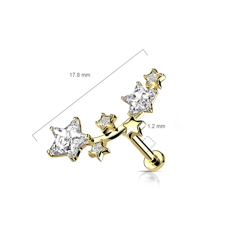 Labret Star Zirconia Internally Threaded - Image 3