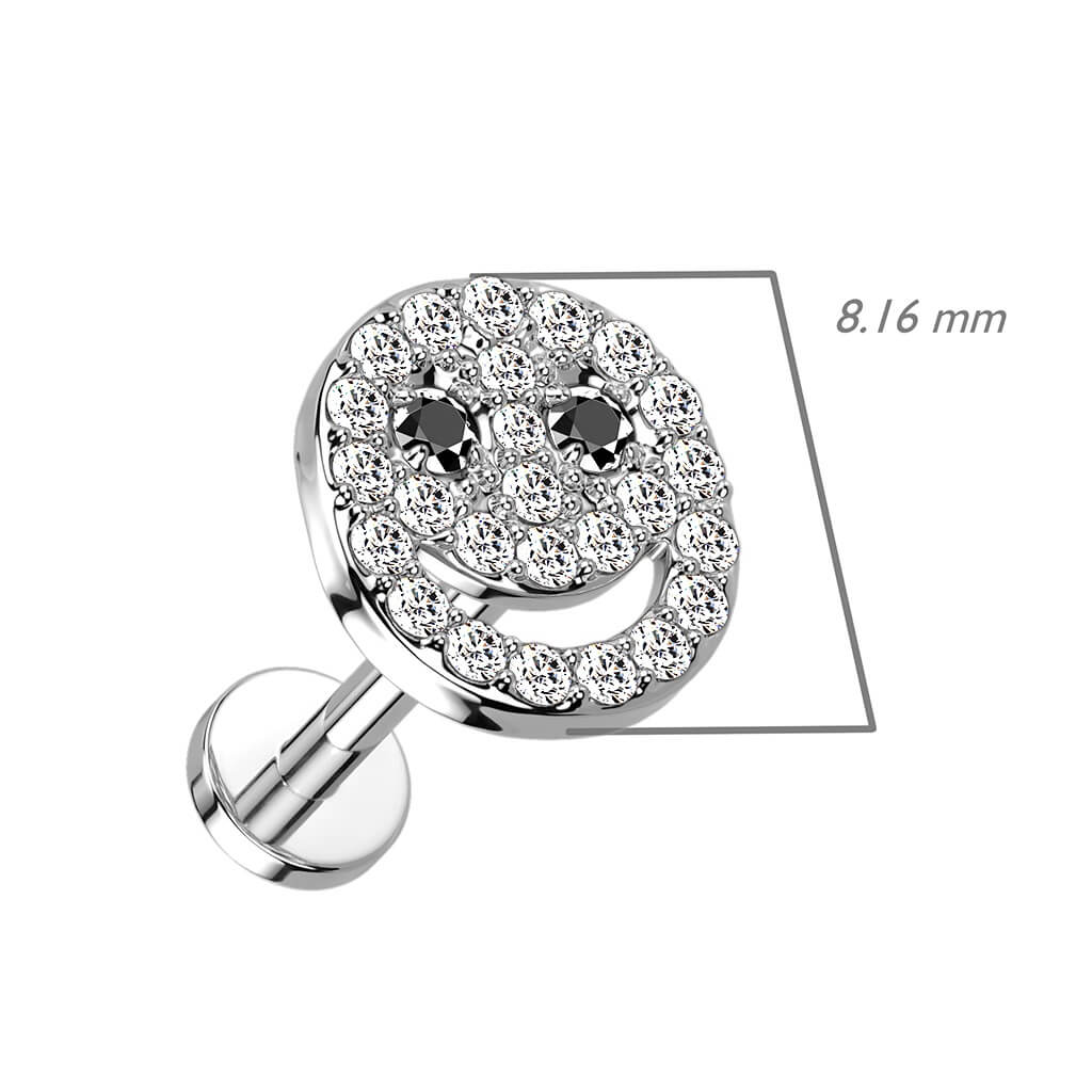 Labret Smiley Zirconia Internally Threaded - Image 2