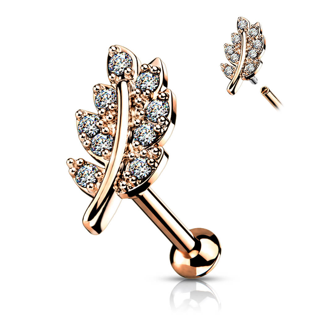 Labret Internally Threaded Leaf Zirconia - Image 4