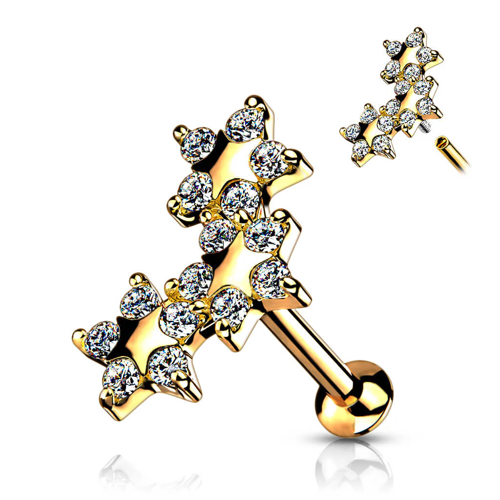 Labret Stars Zirconia Internally Threaded - Image 2
